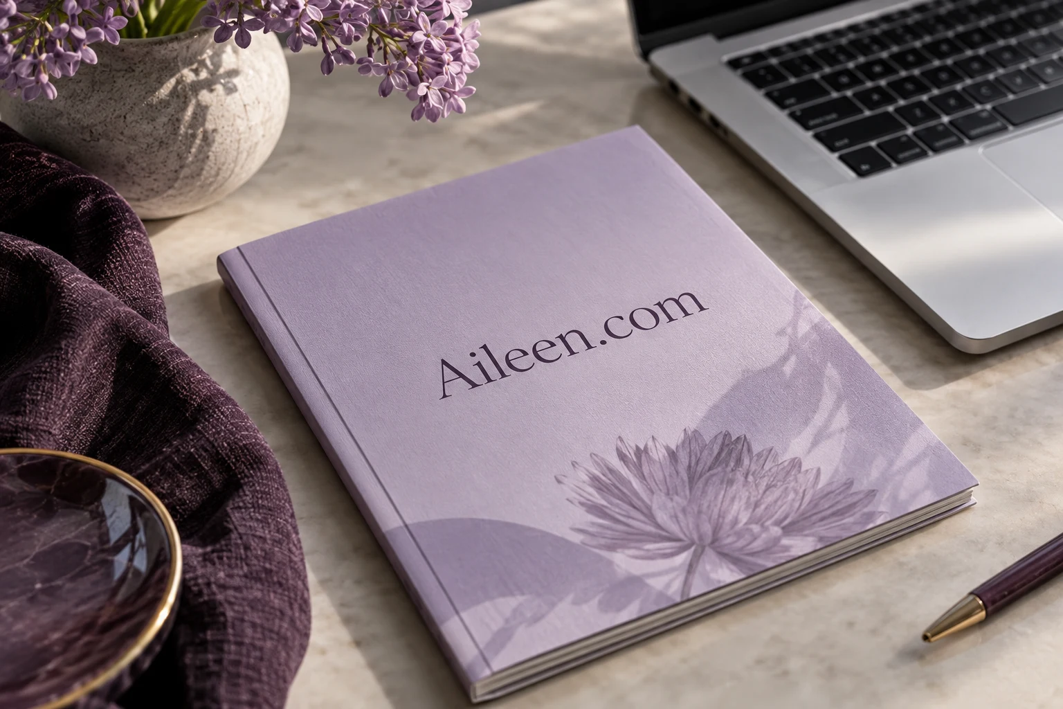 Aileen.com presented in a considered editorial workspace